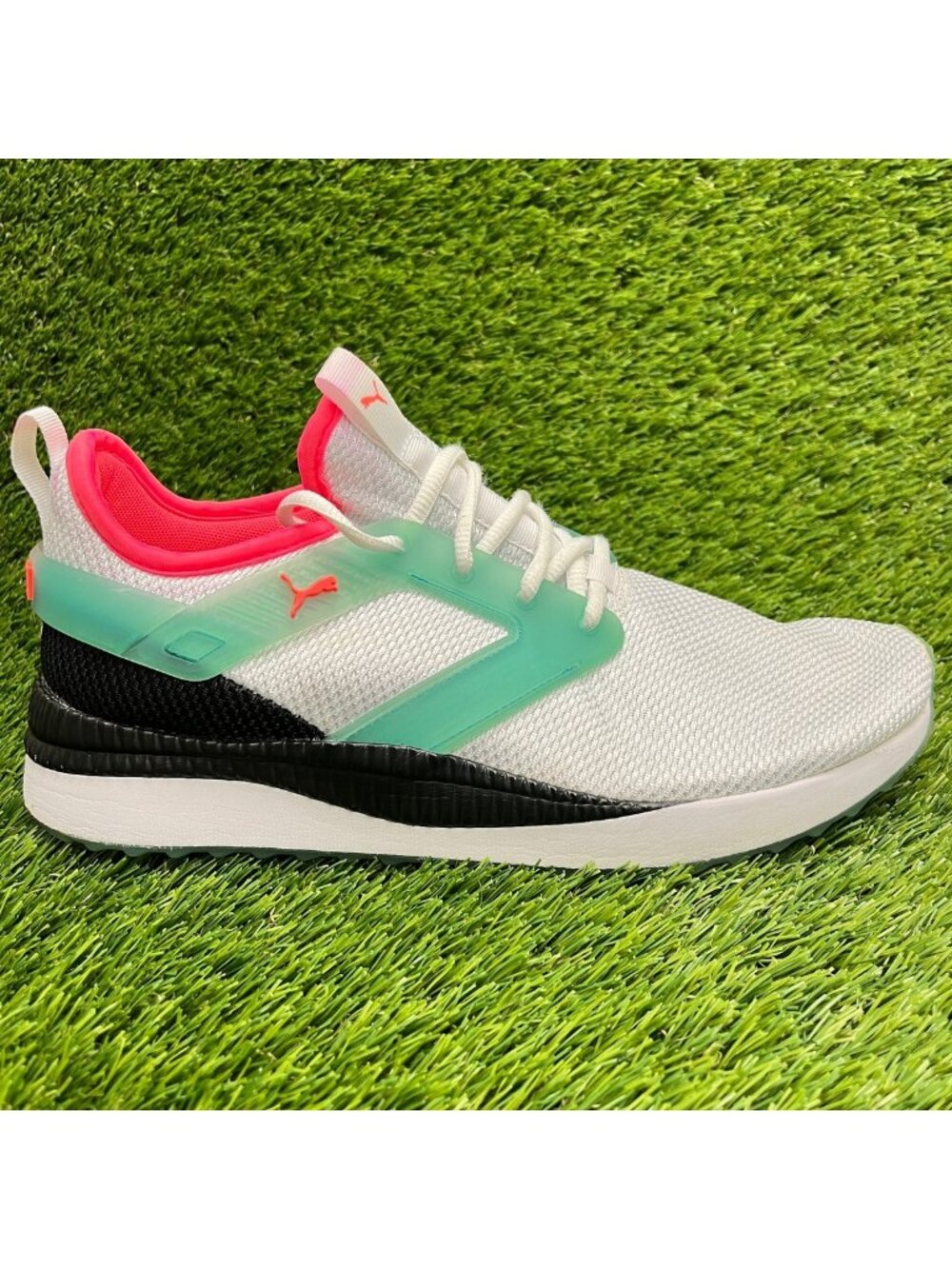 Puma Pacer Next Excel Womens Size 10 White Green Athletic Running Shoes Sneakers
